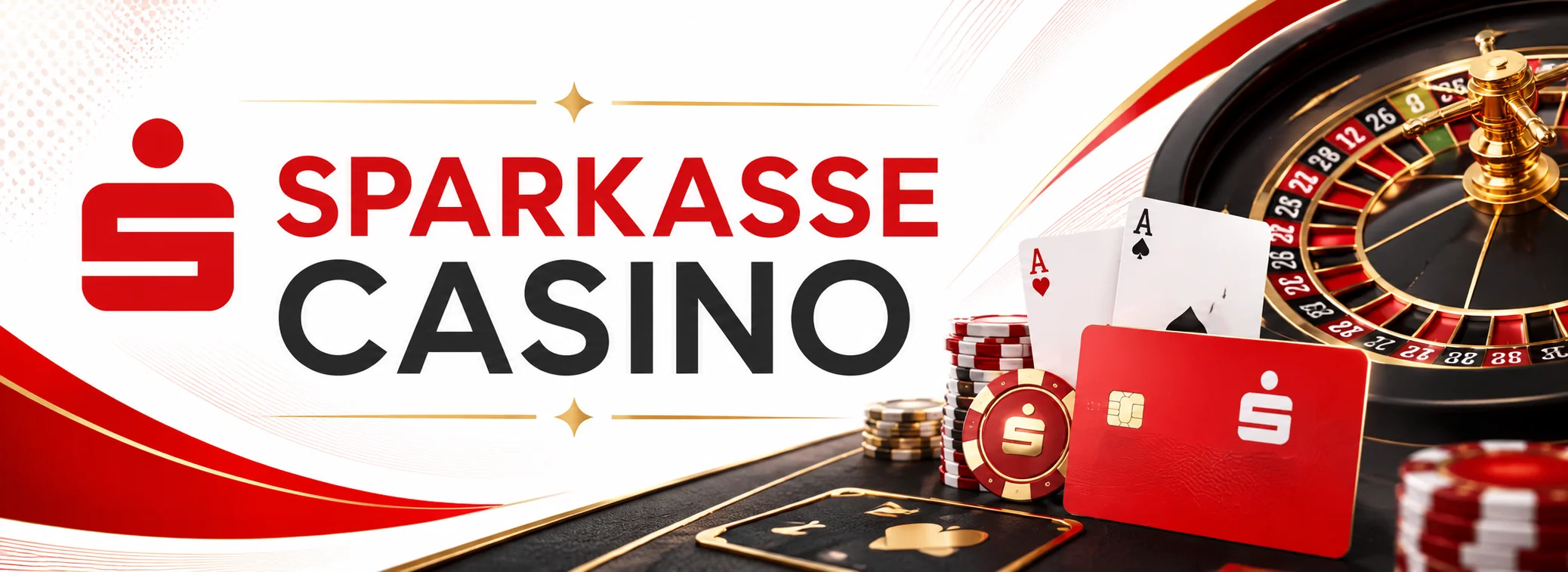 Sparkasse Casino Willkommensbonus mit rotem S auf weißem Grund und 600 € Bonus